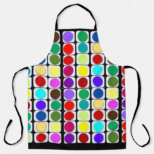 新学期、水彩画、 エプロン (正面)