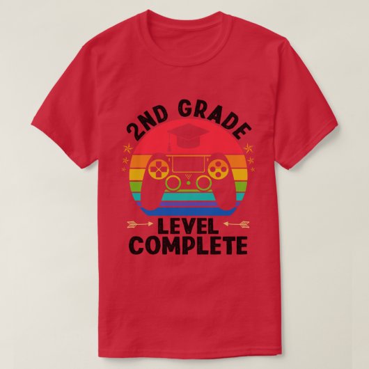 新学期 – 第2等級レベル完了 Tシャツ (デザイン正面)