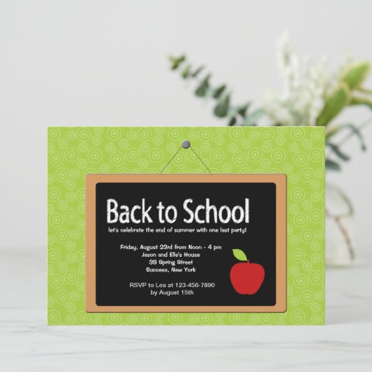 新学期 黒板招待状 招待状 (スタンド正面)