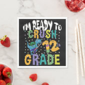 新学期!12年生の恐竜をぶっ潰す準備はできている スタンダードランチョンナプキン (インサイチュ)