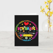 新学期 5年生 夢のチーム 教師の愛に満ちたケアL カード (黄色い花)