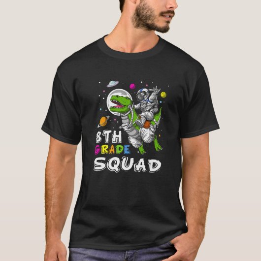 新学期- 8年生の恐竜の分隊先生 Tシャツ (正面)