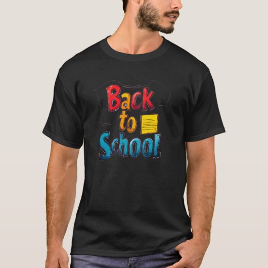 新学期 Tシャツ、学校の初日 Tシャツ (正面)