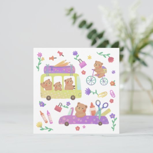 新学期: Teddy's Ready for School カード (スタンド正面)