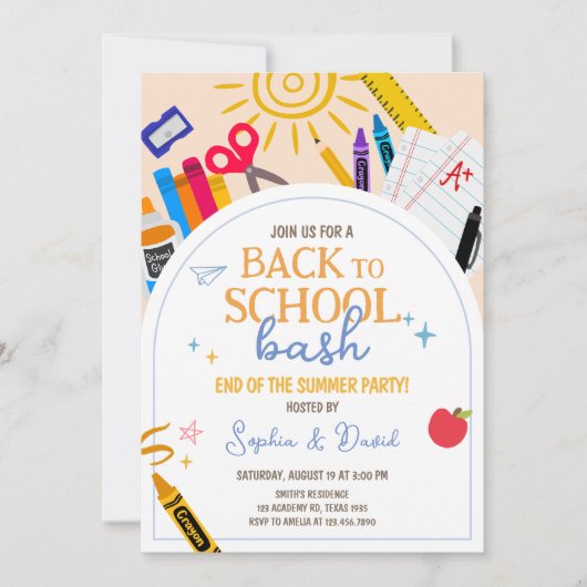 新学期Bashパーティー 招待状 (正面)