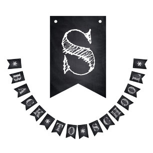 新学期Blackboardクラスルームの装飾 バンティングフラッグ