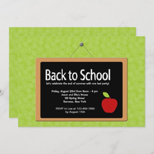 新学期Blackboard招待状 招待状 (正面/裏面)