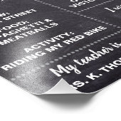 新学期Chalkboard About Meサイン フォトプリント (角)