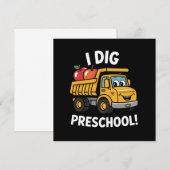 新学期Iディグプリショールダンプトラック 招待状 (正面/裏面)