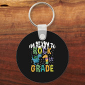 新学期I'm Ready To Rock 1年生Dino キーホルダー (正面)