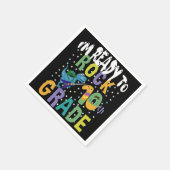 新学期I'M Ready To Rock 10Grade Dino スタンダードカクテルナプキン (角)