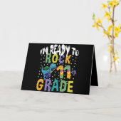 新学期I'M Ready To Rock 11Grade Dino カード (黄色い花)