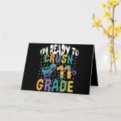 新学期I'M Ready To Rock 11Grade Dino カード (黄色い花)