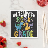 新学期I'M Ready To Rock 2年生Dino スタンダードランチョンナプキン (インサイチュ)