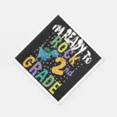 新学期I'M Ready To Rock 2年生Dino スタンダードランチョンナプキン (角)