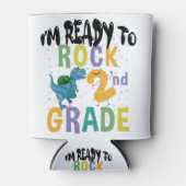 新学期I'M Ready To Rock 2年生Dino 缶クーラー (正面)