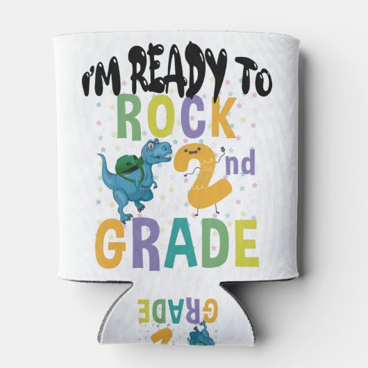 新学期I'M Ready To Rock 2年生Dino 缶クーラー (裏面)