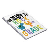新学期I'M Ready To Rock 4Grade Dino ノートブック (右側)