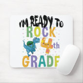 新学期I'M Ready To Rock 4Grade Dino マウスパッド (マウス)