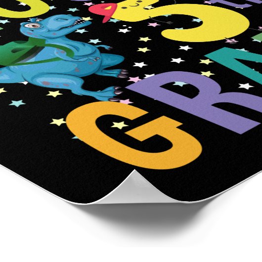 新学期I'M Ready To Rock 5Grade Dino ポスター (角)