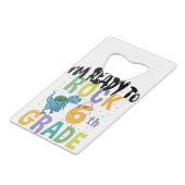 新学期I'M Ready To Rock 6年生Dino クレジットカード栓抜き (裏面アングル)