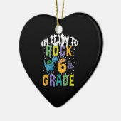 新学期I'M Ready To Rock 6年生Dino セラミックオーナメント (左)