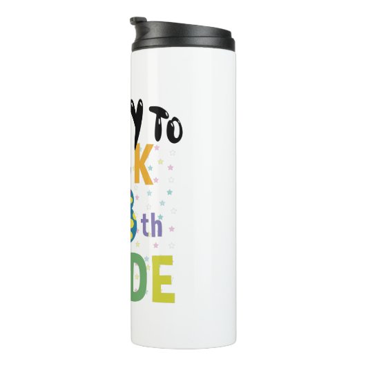 新学期I'M Ready To Rock 8Grade Dino タンブラー (回転右)