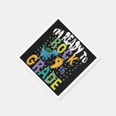 新学期I'M Ready To Rock 9Grade Dino スタンダードカクテルナプキン (角)