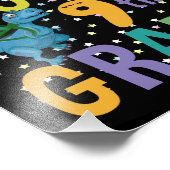 新学期I'M Ready To Rock 9Grade Dino フォトプリント (角)