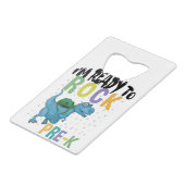 新学期K前恐竜をロックする準備ができている クレジットカード栓抜き (裏面アングル)