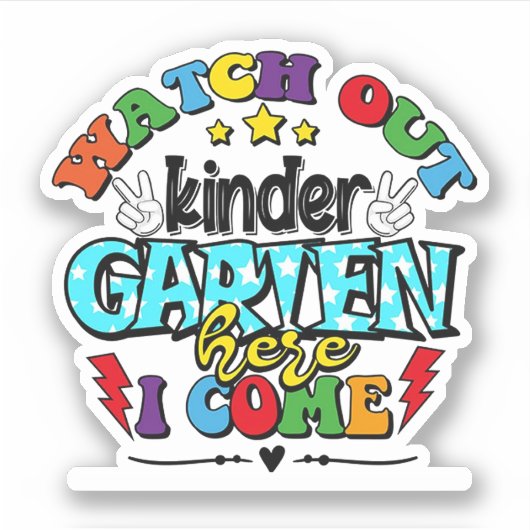 新学期Kinder Gartenここ来I シール (正面)