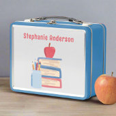 新学期L水色初級アップルキッズ メタルランチボックス