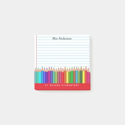 新学期Pencils Aノート先生 ポストイット (正面)