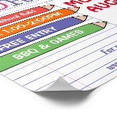 新学期PTA PTO供給駆動イベント ポスター (角)