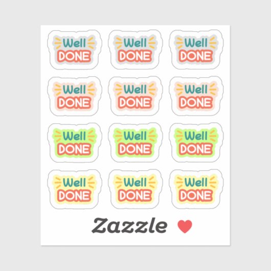 新学期Well Done Stickers シール (シート)