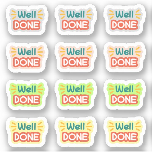 新学期Well Done Stickers シール (正面)