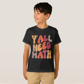 新学期Yallが必要な数学先生女性子供 Tシャツ (正面フル)