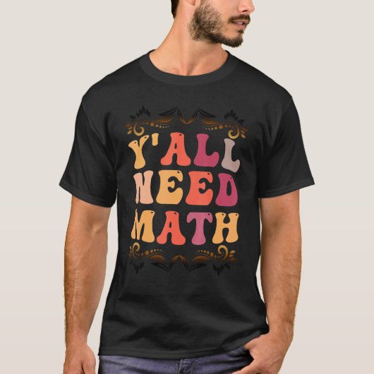 新学期Yallが必要な数学先生女性子供 Tシャツ (正面)