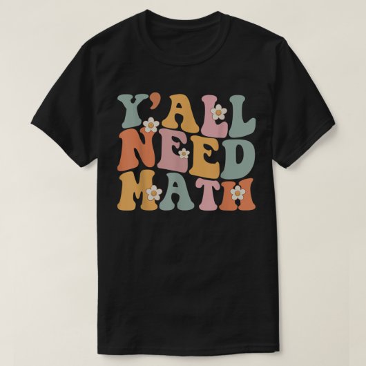 新学期Yall必要な算数ヴィンテージ先生Stu Tシャツ (デザイン正面)