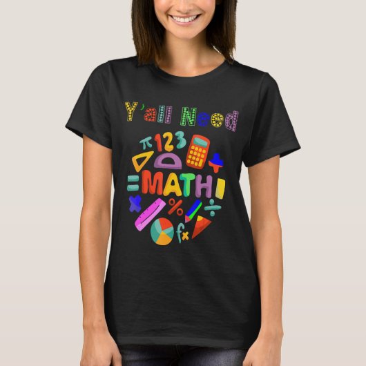 新学期Yall必要な算数先生 Tシャツ (正面)