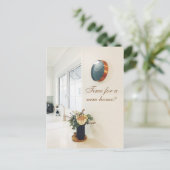 新実在家に広告向かう不動産仲介業者の時間 ポストカード (スタンド正面)