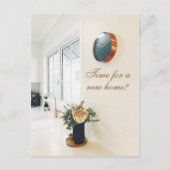 新実在家に広告向かう不動産仲介業者の時間 ポストカード (正面)