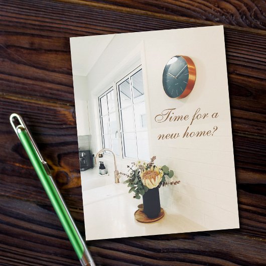 新実在家に広告向かう不動産仲介業者の時間 ポストカード