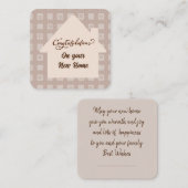 新居おめでとうございます ノートカード (正面/裏面)