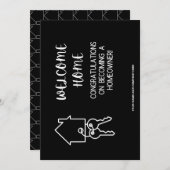 新居おめでとうございます：不動産仲介業者 サンキューカード (正面/裏面)