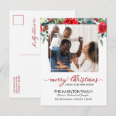 新居お披露目クリスマス引越しのご案内 写真 シーズンポストカード (正面/裏面)