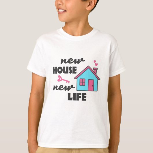 新居お披露目パーティー 新しい家 新しい人生 Tシャツ (正面)