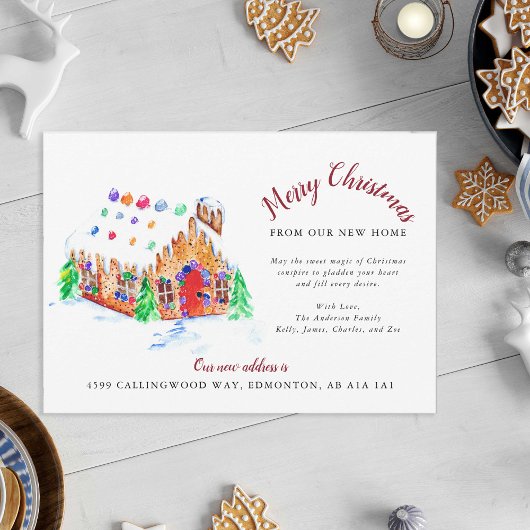 新居からのメリークリスマス引越し住所 案内状