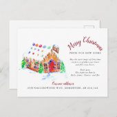 新居からのメリークリスマス引越し住所A シーズンポストカード (正面/裏面)