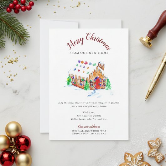 新居からのメリークリスマス引越し住所A 案内状